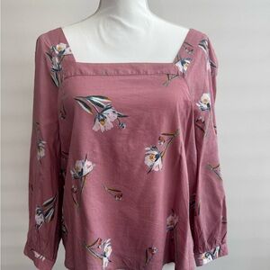 a.n.a Pink Floral Blouse